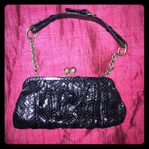 Falchi Black Snake Small Purse Bag